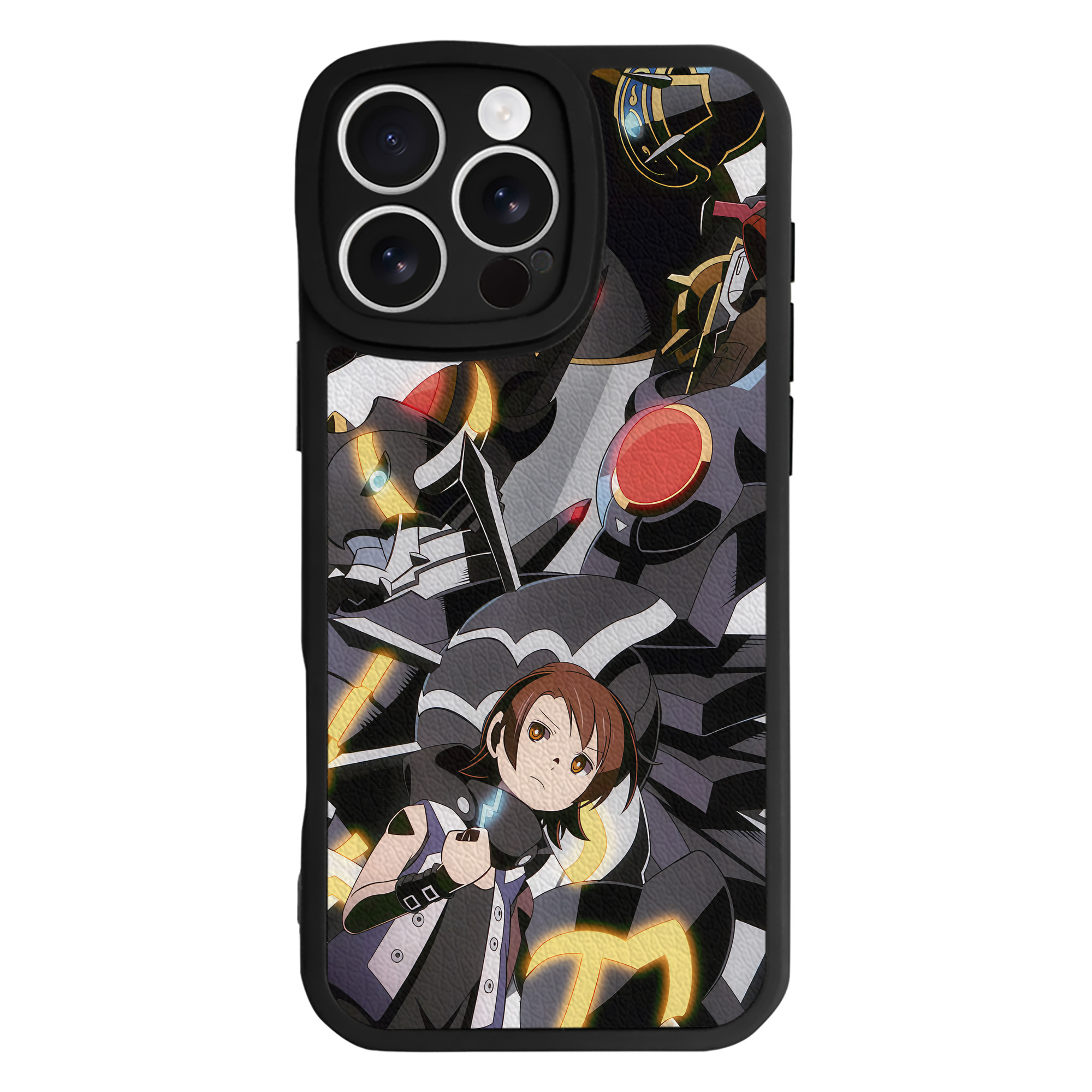 （画像用） Digimon デジタルモンスター/デジモン 【iPhone 16シリーズ対応】シリコンスマホケース（レザー調） 材質：シリコン